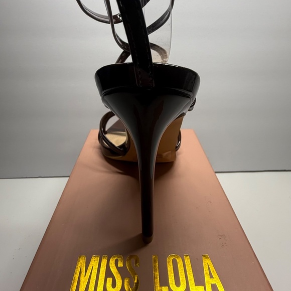 Miss Lola Pointed toe brown heels. - Picture 7 of 9